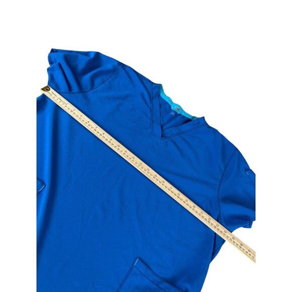 Carhartt 2XL Blue V-Neck Short Sleeve Scrub Top With Pockets - Picture 9 of 10